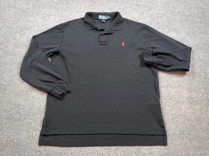 Polo Ralph Lauren Shirt Mens Large Black Cotton Long Sleeve Pony Golf Business  - Picture 1 of 7