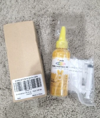 Printer Jack Ultra Vivid Sublimation Ink Yellow 100ml Epson Inkjet Printer Ink - Изображение 1 из 4