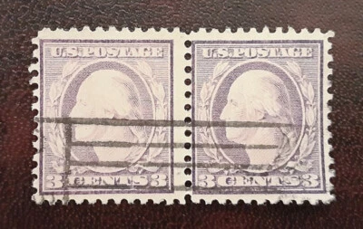 US 1917 3c Used Scott 501 Washington Pair Mi 225C Yt 201(A) Sg 508a F/VF 2923 - Image 1 of 2