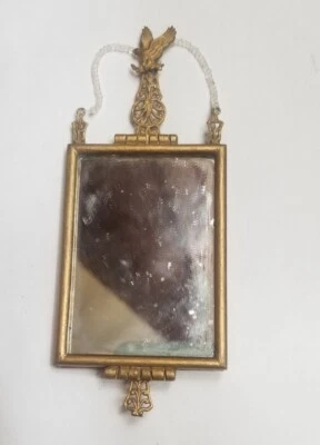 Vintage Artisan CHESTNUT HILL STUDIOS Eagle Motif Gold Gilt Hall Mirror W Swags - Image 1 of 4