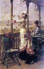 Oil painting On-The-Lookout-Frederick-Hendrik-Kaemmerer-Oil-Painting noblelady