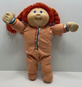 Vintage 1985 CABBAGE PATCH KID Red Hair & Green Eyes--Rainbow Gymnast Leotard - Picture 1 of 10