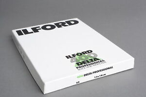 Ilford Delta 400 13x18 cm film, 25 sheets, expired 04/2001
