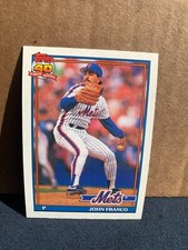 1991 Topps Baseball Card New York Mets John Franco