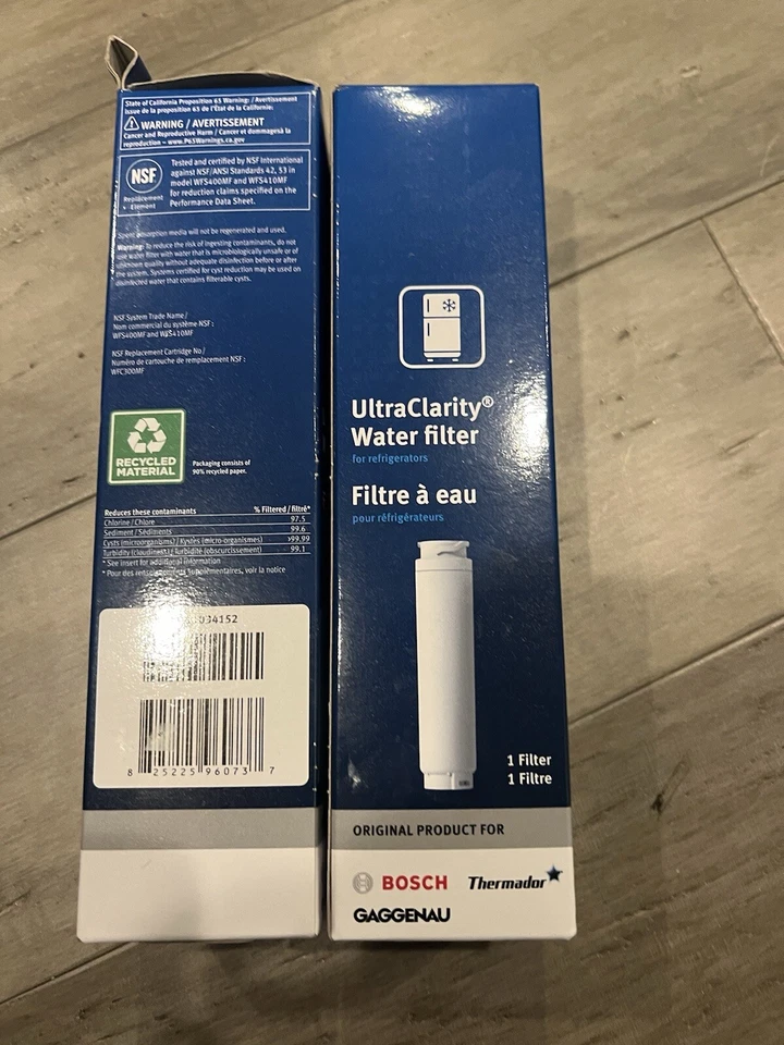 2 BOSCH ULTRA CLARITY WATER FILTER THERMADOR GAGGENAU 11034152 BORPLFTR30