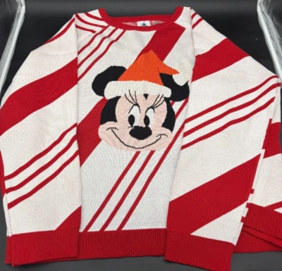 Suéter de Navidad Disney Mickey Mouse Talla 3X - Rayas Menta - Nuevo con Etiquetas Foto 1 de 2