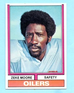 1974 Topps Football # 104 Zeke Moore -- Houston Oilers  Box 717 - Picture 1 of 2