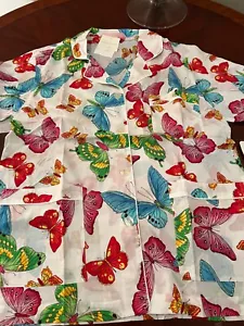 Victoria Secret Vintage Damen Pyjama Set Schmetterlinge Größe XS - Neu mit Etikett - Bild 1 von 15