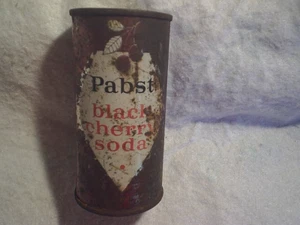 PABST BLACK CHERRY EMPTY FLAT TOP SODA CAN, Pop, antique - Picture 1 of 5