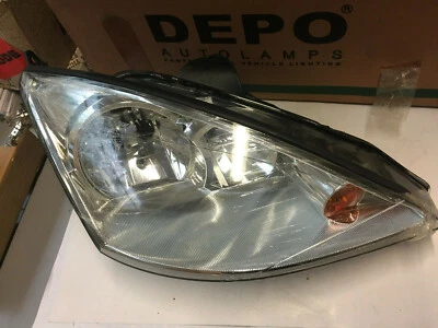 Ford Focus 10 / 01-11/04 - Faro Proyector Derecho Yodo H7+ H1+ Clgt DEPO Nuevo - Imagen 1 de 2