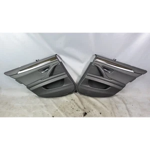 2013-2016 BMW F10 M5 Rear Interior Door Panel Trim Skin Pair Black Full-Leather - Picture 1 of 10
