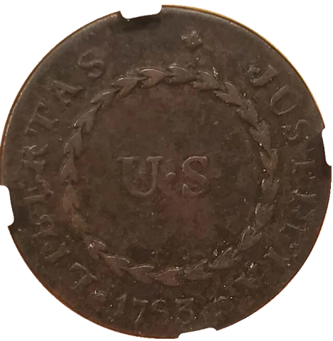 1783 NOVA CONSTELLATIO Small US Blunt Rays (NGC XF details) Cover