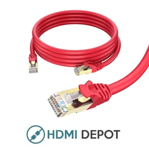 3 ft CAT7 Ethernet Cable 2 PACK - Premium High Speed LAN Patch Cord Gold Plated - Picture 1 of 1