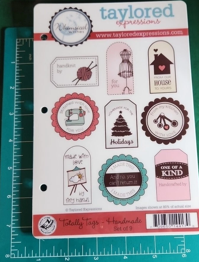 9 Taylored Expressions: "Totalmente etiquetas - Hecho a mano" ¡EXCELENTE ESTADO! Impresionante para etiquetas. Foto 1 de 2