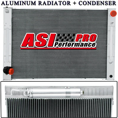 ASI ALUMINUM RADIATOR+CONDENSER For 09-2020 Nissan 370Z INFINITI G35 G37 Q60 - Image 1 of 4