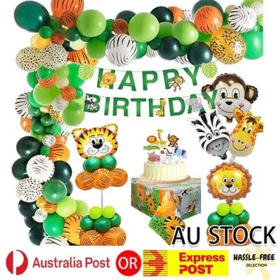 50pcs Jungle Animal Safari Birthday Balloon Garland Banner Party Set Decoration - image 1 of 4