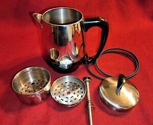 Farberware Superfast stainless electric coffee perculator FCP240-A 4 cup, VG 