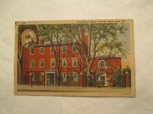 Cartolina Portland Maine Longfellows vista casa 1 ME - Foto 1 di 2