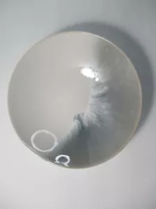 Crate & Barrel Salad Low Bowl Plate Ora Blue Grey Portugal Stoneware Hand Glazed - Picture 1 of 4