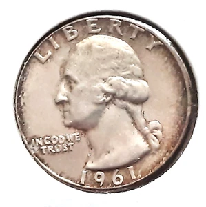 Cuarto de dólar Washington 1961-P - 90 % plata - Imagen 1 de 3