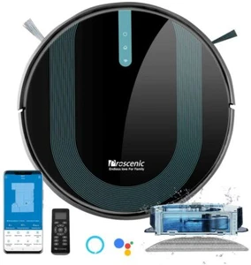 Wi-Fi verbundener Roboter-Staubsauger, funktioniert mit Alexa & Google Home, 3-in-1-Mop - Bild 1 von 8