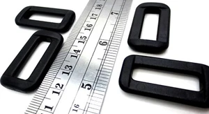 25mm, 1" Wide Fit Strap Loop Connector For Webbing Strap Durable Black Plastic! - Picture 1 of 11