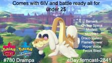 Pokemon Sword and Shield Shiny Drampa 6IV Battle Ready Fast Delivery