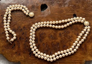 CROWN TRIFARI Alfred Philippe Double Strand Faux Pearl Necklace and Bracelet Set - Picture 1 of 11