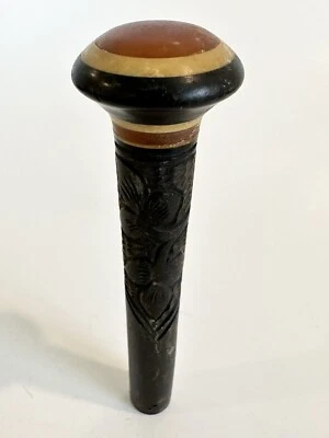 Antiguo mango de caña victoriano inusual caramelo? Perilla Foto 1 de 4