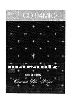 Manual de servicio instrucciones para Marantz CD 94 MK2 - Imagen 1 de 1
