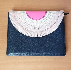 Fossil Caroline RFID This and That womens navy leather purse NWD - Picture 1 of 5