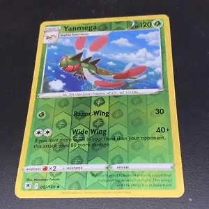 Reverse Holo Yanmega 007/189 Carta Pokemon Radianza Astrale Non Comune TCG - Foto 1 di 2