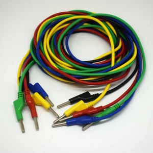 1pz Cavo Test Spina Banana Doppia Alta Tensione Silicone 3M/10Ft 5 Colori - Foto 1 di 8