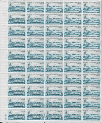 US Scott 1128, NATO, Arctic Exploration, 1959, Full Mint Sheet of 50, F/VF - Image 1 of 2