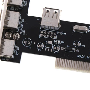 USB 2.0 4 Port 480Mbps High Speed VIA HUB PCI ControST8BDDB _xa - Photo 1/12