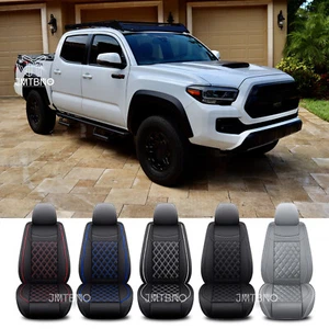 2/5-Seat Full Set Car Seat Covers Front Rear Luxury PU Leather For Toyota Tacoma - Picture 1 of 25