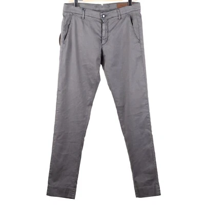 NWT HANDPICKED Grey Linen Cotton Mantova US:35 EU:51 Summer Light Pants Jeans - Image 1 of 4