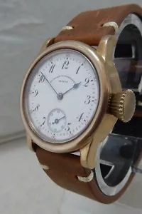 Orologio da taschino Vacheron Constantin movimento in bronzo personalizzato cassa da polso 35 mm 1912 - Foto 1 di 9