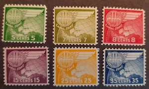 Canal Zone C27-31 and C34 F/VF NH or OG LH, C31 w/scrape, nice set, Scott $28.75 - Picture 1 of 1