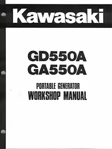 Generador portátil original Kawasaki Workshop GD550A GA550A - Imagen 1 de 2