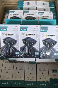 New Joblot X20 FM Transmitter Car Wireless Bluetooth Type C Dual USB Adapters - Picture 1 of 12
