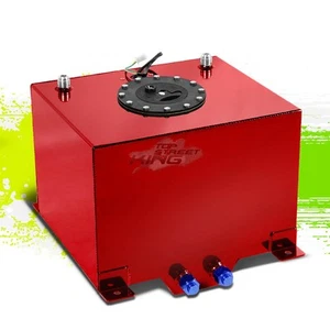 8 GALLON LIGHTWEIGHT RACE RED ALUMINUM GAS FUEL CELL TANK+ SENDER 15X12.5X10" - Picture 1 of 4
