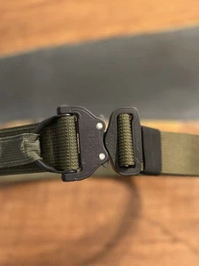 Blue Alpha 1.75 Molle Battle Belt Size 34 & Inner Belt Olive Drab Cobra D-ring - Picture 1 of 7
