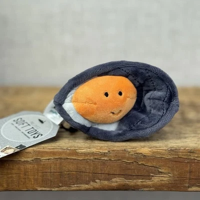 Jellycat Sensational Mussel - New Without Tags Sea Food Soft Toy Play Retired 4" - Image 1 of 4