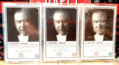 CLAUDIO ARRAU / THE FIVE BEETHOVEN PIANO CONCERTI 3-CASSETTE SET ~ 1988 PHILIPS - Image 1 of 4