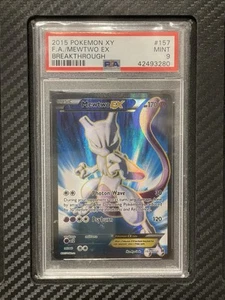 2015 PSA 9 Mewtwo EX #157 Full Art FA Pokemon TCG XY Breakthrough - Picture 1 of 2