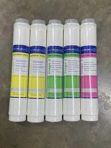 5 Pure Blue H20 Reverse Osmosis Filters Stage 1 Sediment 2 Pre Carbon CTO 4 Post - Picture 1 of 6