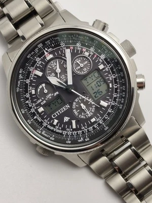Citizen Promaster Sky Radio Solar Titanium World Time Watch PMV65-2271 - image 1 of 4