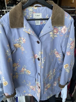 Vintage LL Bean Barn Jacket Floral Women’s Sz M (fits Bigger) RARE! - Image 1 of 4
