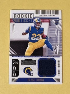 Blake Corum 2024 Panini Contenders Rookie Ticket Patch #RTS-BCM Rams RC - Bild 1 von 2